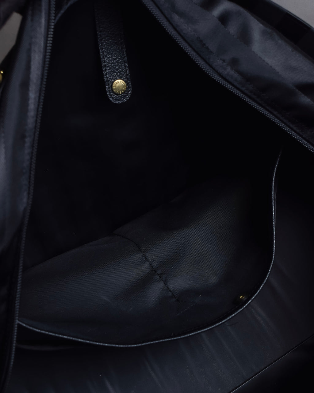 "Rudolph Valentino" Striped nylon combination 2-way boston bag