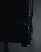 –SPECIAL– "ANN DEMEULEMEESTER" 2010-2013 Transformable roll-top vitello leather bag