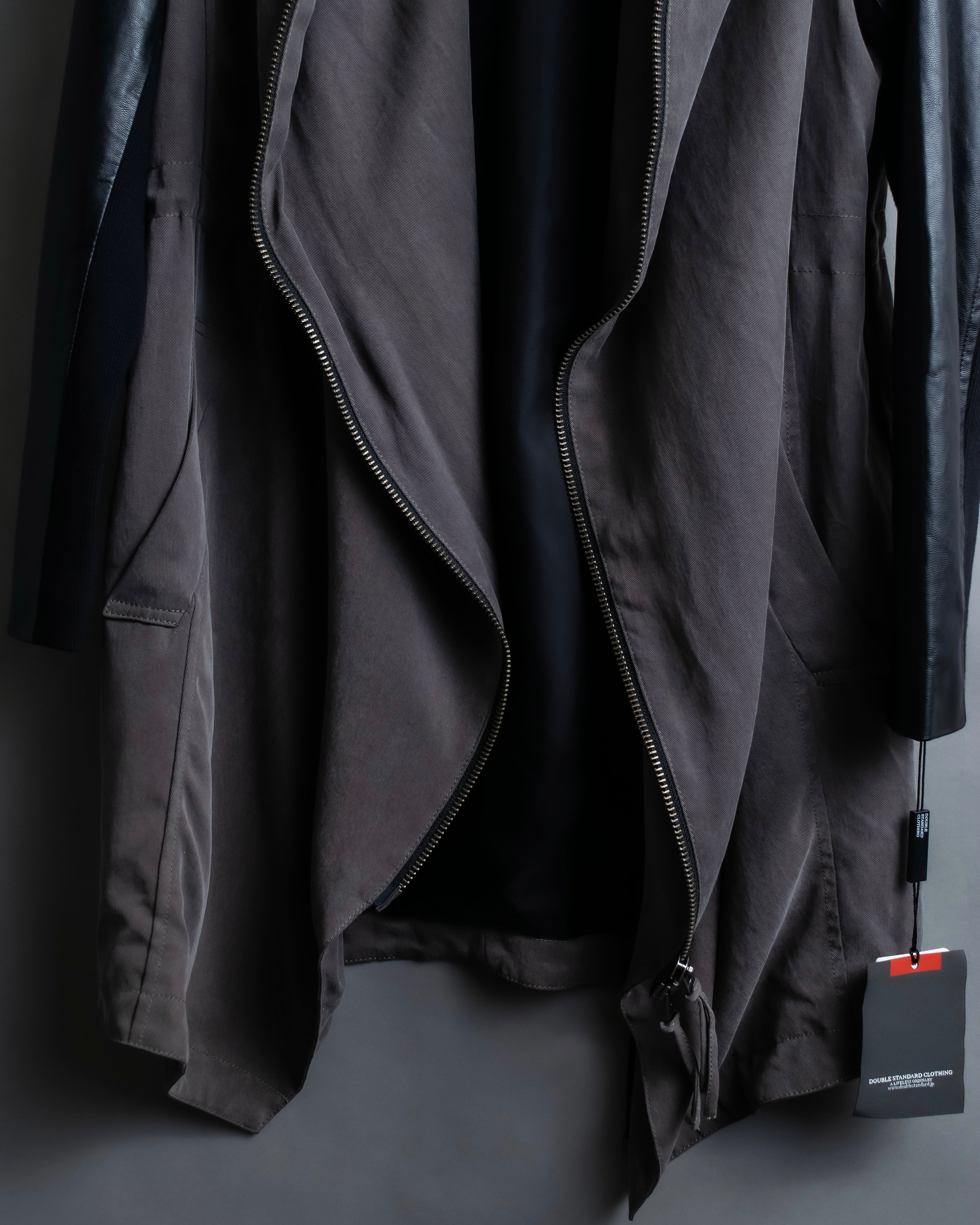 “DOUBLE STANDARD CLOTHING” Designed sleeve hooded middle coat