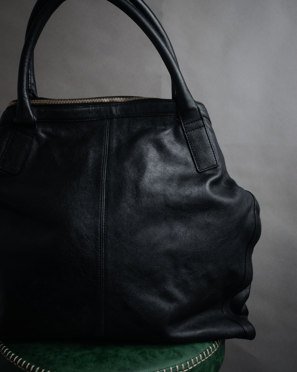 “Alexander McQueen” 2000’s Soft leather zip tote bag