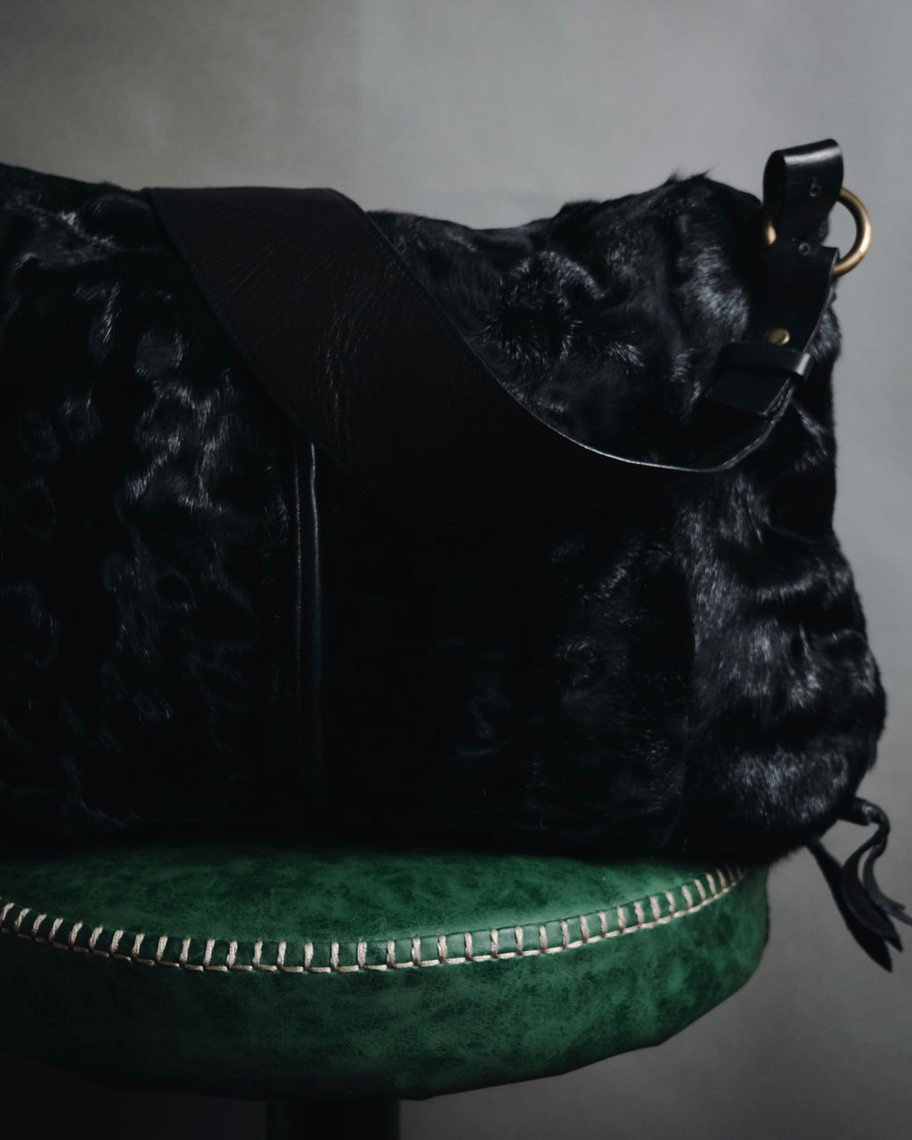 "Ermanno Scervino" 08’s-15’s Fur turquoise charm bag