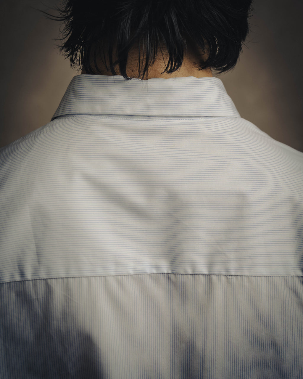 -SPECIAL- "Christian Dior" 00's-10's Embellished shield crest striped ruched sleeve shirt