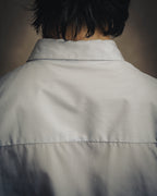 -SPECIAL- "Christian Dior" 00's-10's Embellished shield crest striped ruched sleeve shirt