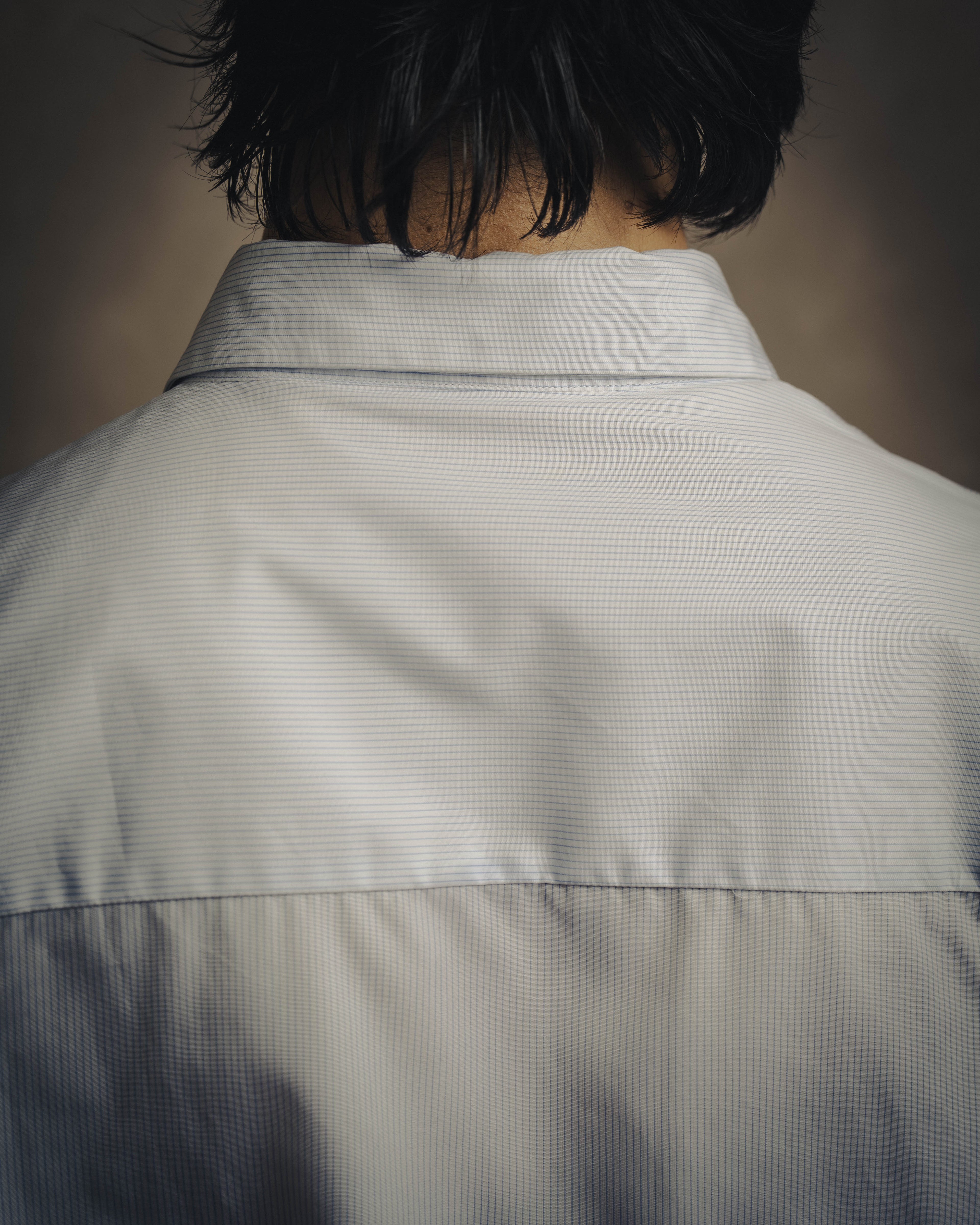 -SPECIAL- "Christian Dior" 00's-10's Embellished shield crest striped ruched sleeve shirt