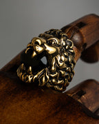 "GUCCI" Michele period lion head gold ring