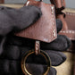 "ADMJ" Leather & canvas combination 2way shoulder bag