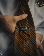 -SPECIAL- “HERMÈS” 70’s-90’s Glen plaid cashmere tie