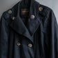 "LOUIS VUITTON" Metal button detailing belted trench coat