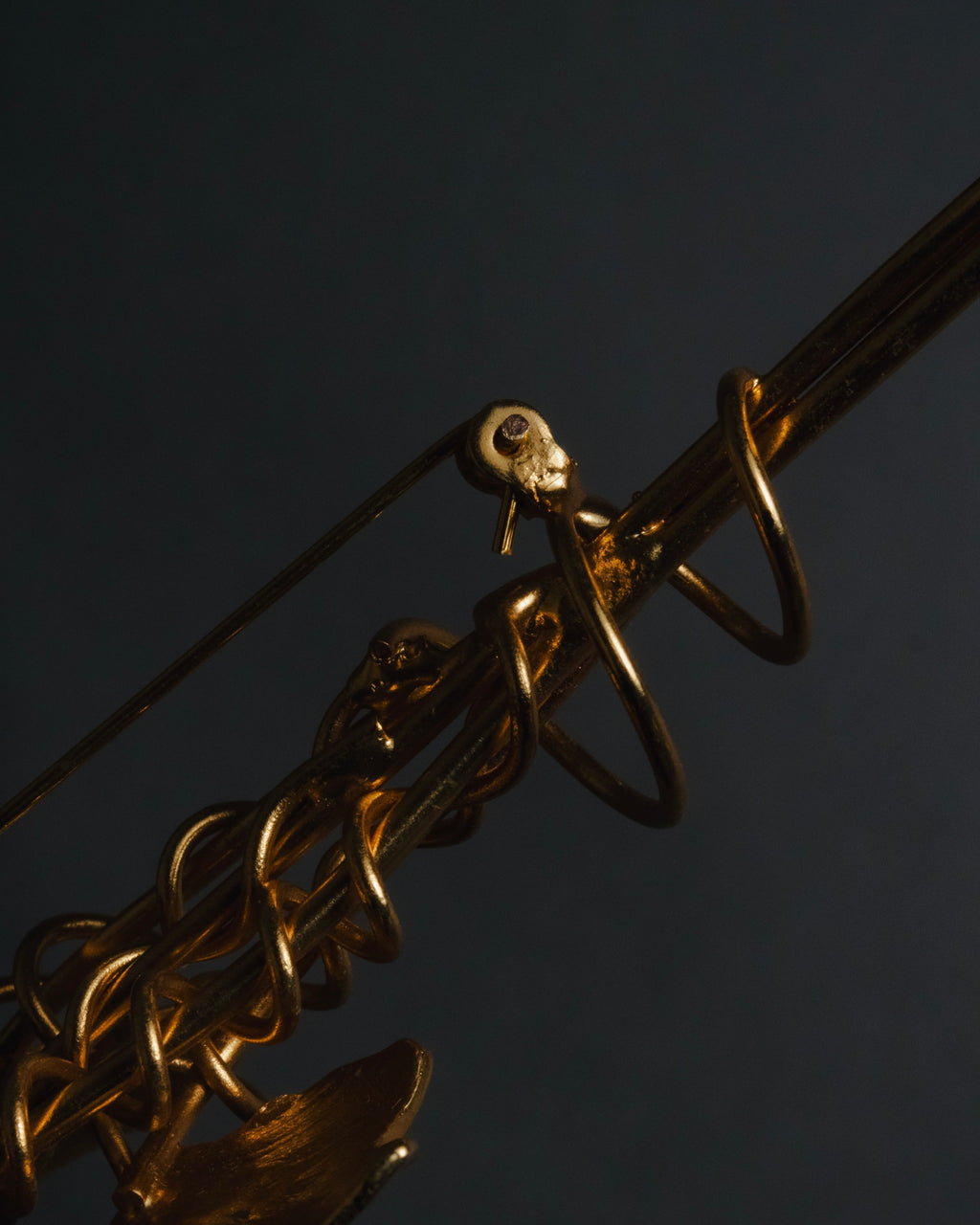 "KENZO" Botanical ivy bouquet brooch