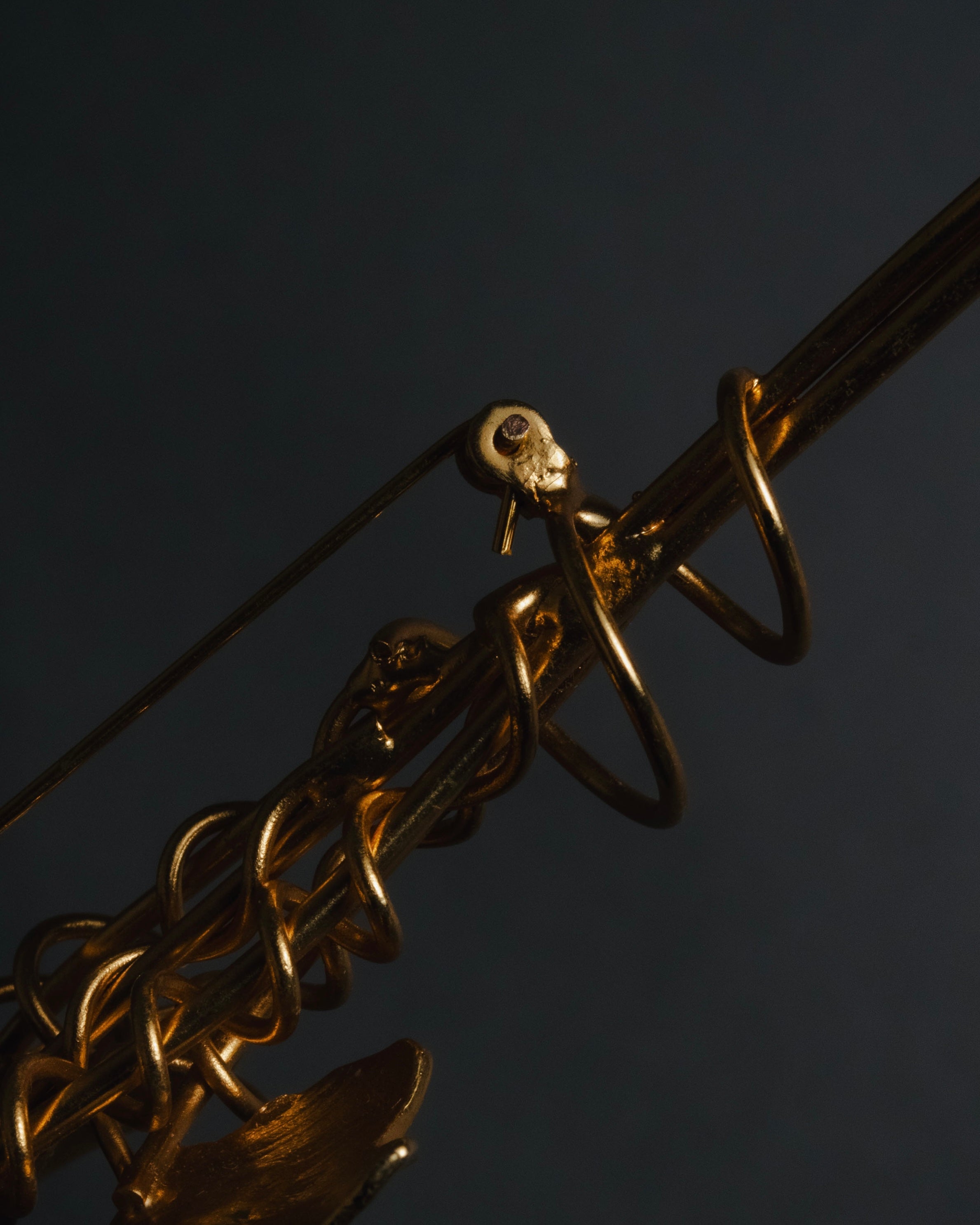 "KENZO" Botanical ivy bouquet brooch