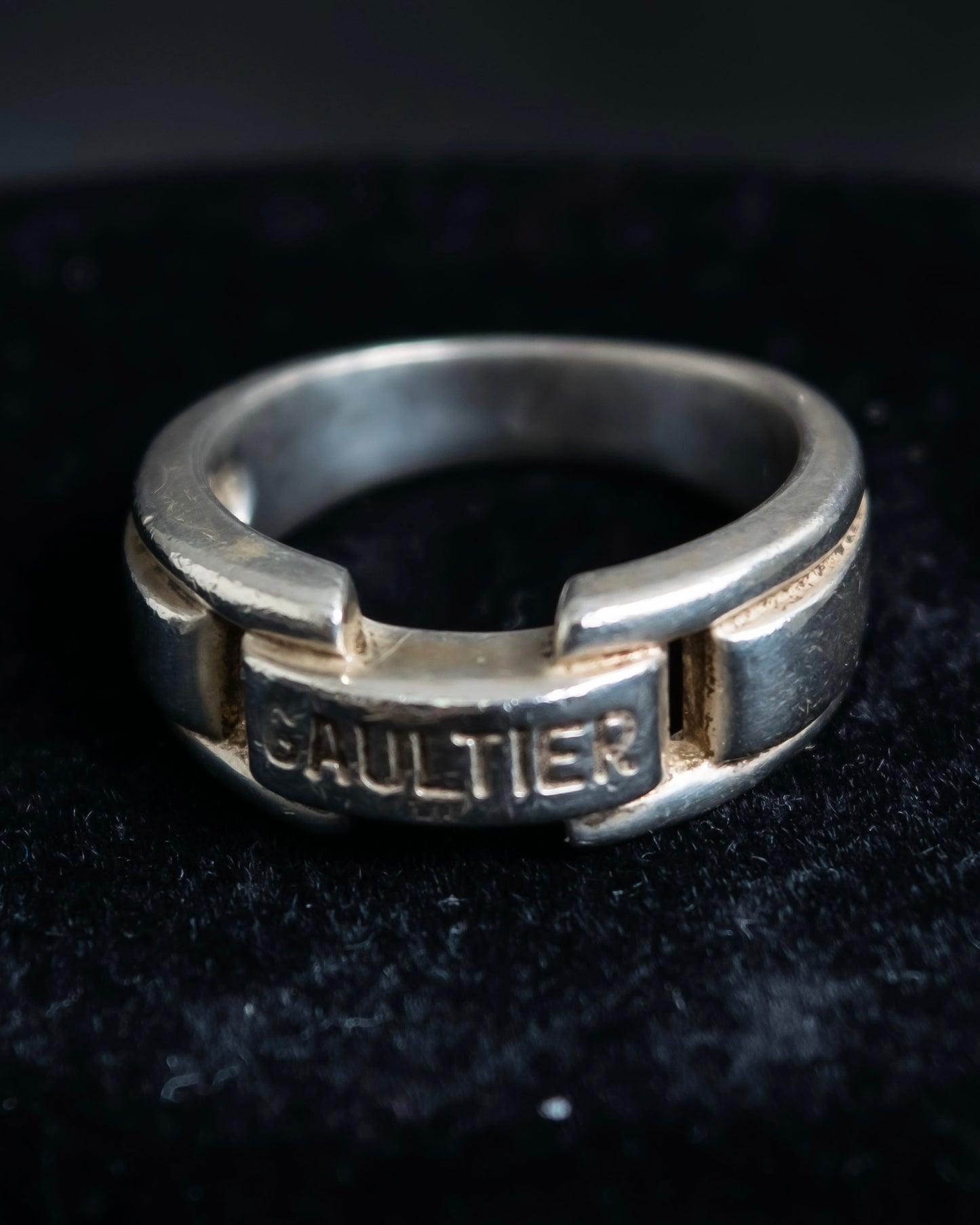 "JEAN PAUL GAULTIER" Logo engraved silver 925 ring