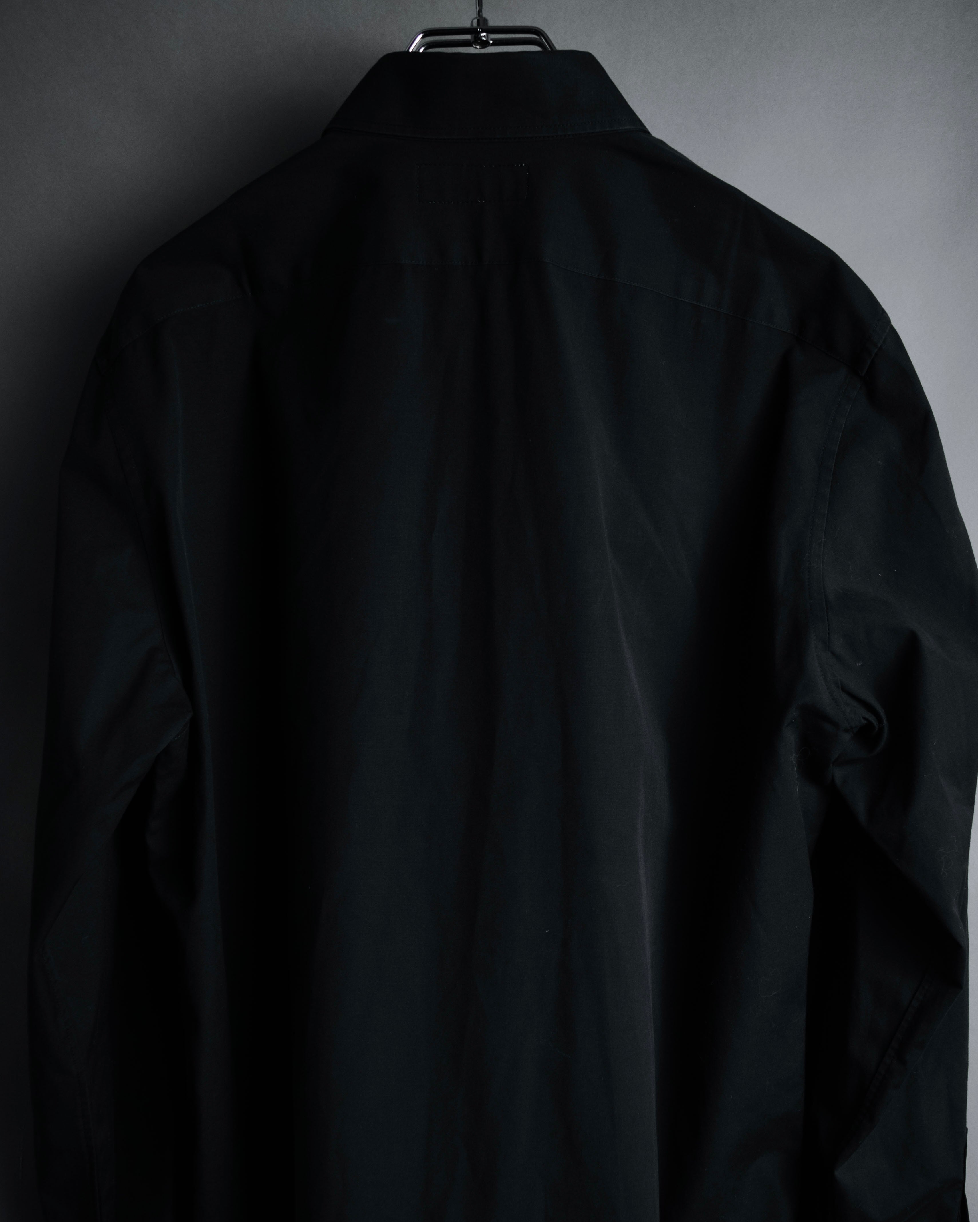 "SAINT LAURENT" 2017 season minimalist black dress shirt