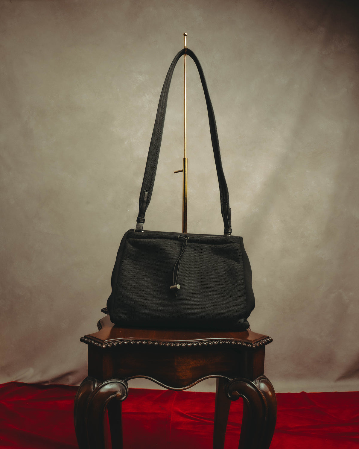“PRADA” 90’s-00’s Nylon and leather flap messenger bag