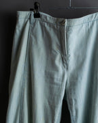 "CHANEL" Coco Mark button detail washed flared denim