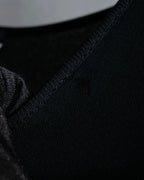 "GIANNI VERSACE" Tassel lace-up design A-line silhouette black dress