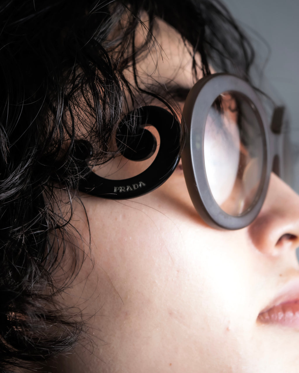 “PRADA” Minimalist Baroque black sunglasses