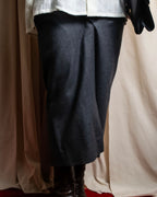 "CHANEL" 90's Gold button design straight line skirt