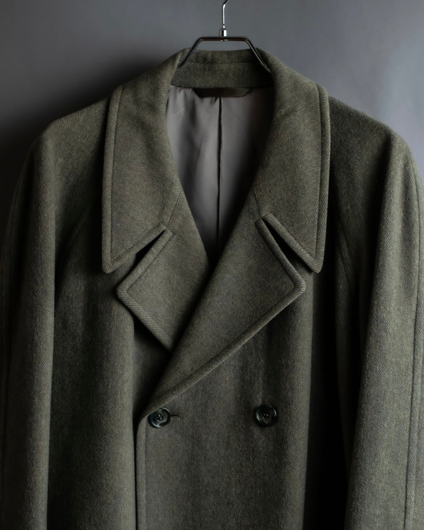 "Pierre Cardin" Double breasted oversized melton chester coat