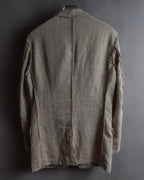 "Dolce & Gabbana" Raw edge frayed linen tailored jacket