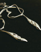 “BALENCIAGA” 2017-2023 organic heart and arrow clip-on drop earrings