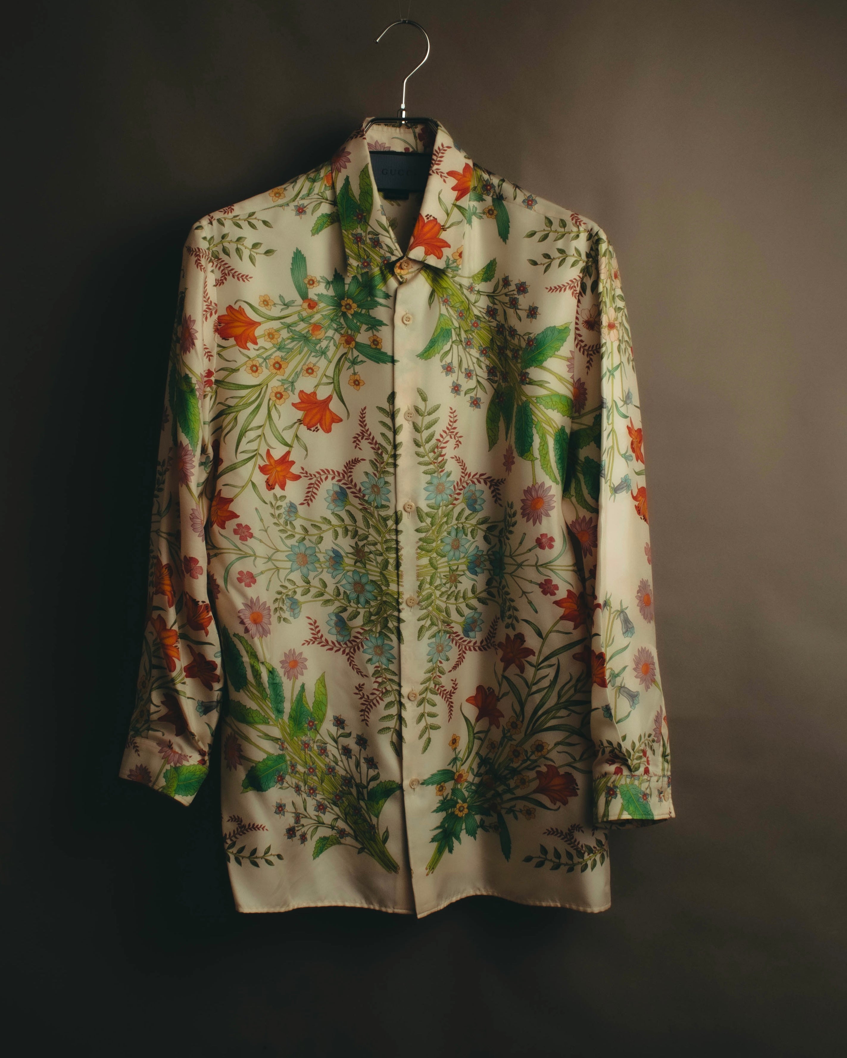 -SPECIAL- “GUCCI” 2015-2022 Botanical printed silk shirt