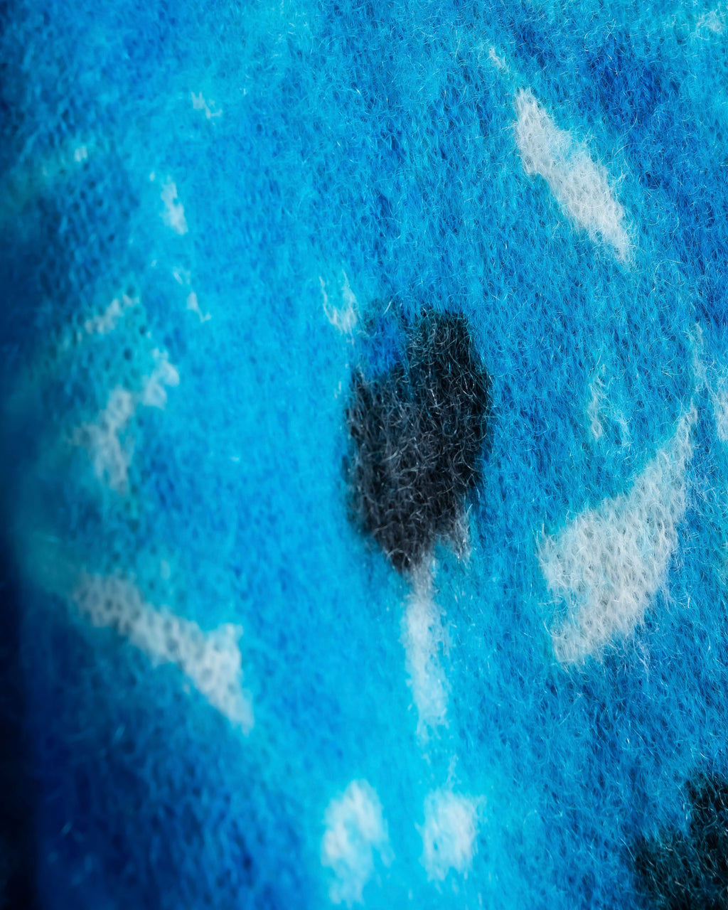 "PRADA" Abstract all over print mohair blend knit