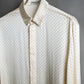 "Saint Laurent Paris" 100% silk rhinestone design shirt