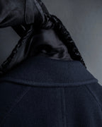 -SPECIAL- "CARUSO"
 Fur collar design belted melton coat