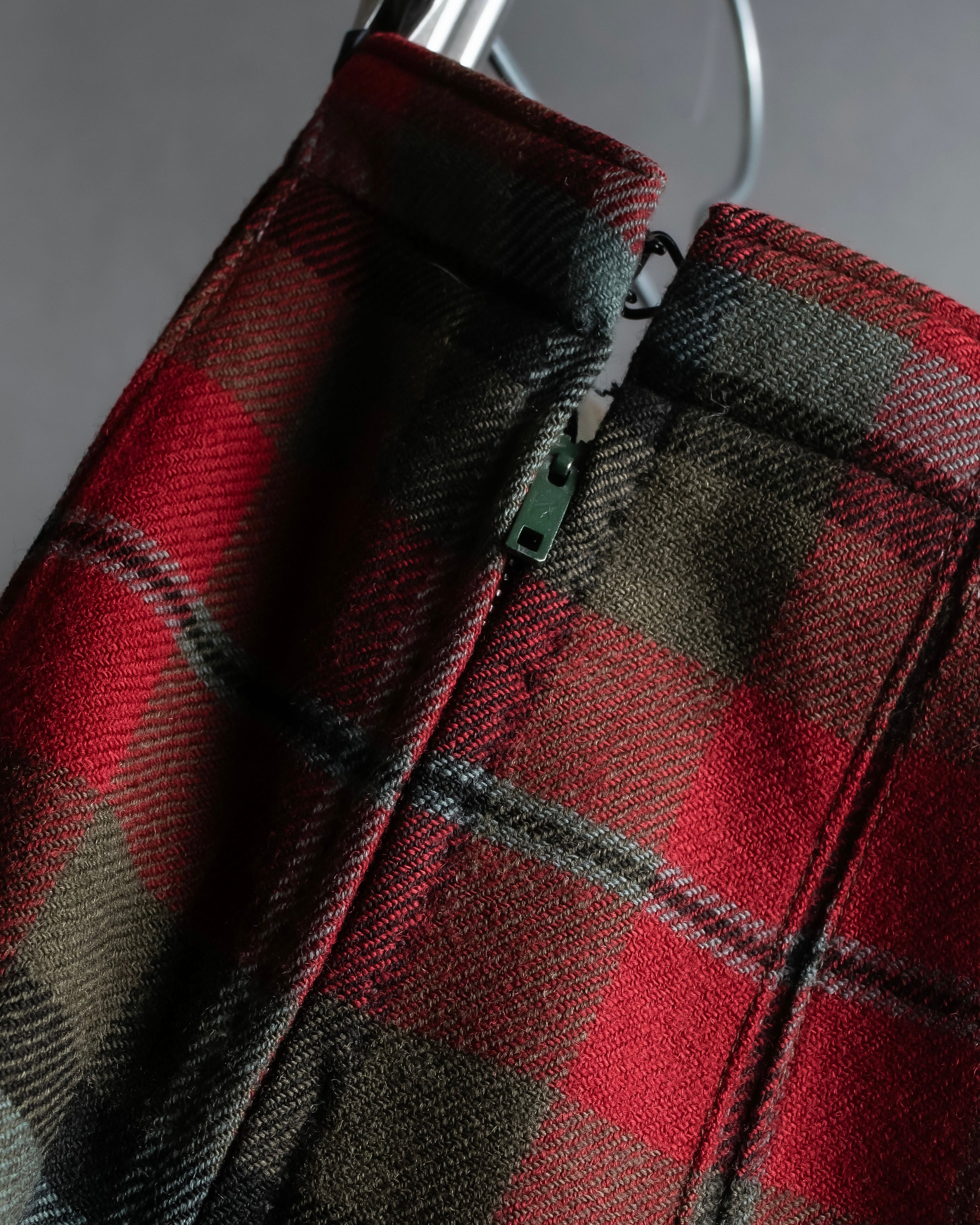 Vintage tartan check pleated skirt