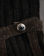 –SPECIAL– “HERMES” 80’s-90’s Cashmere lined suede driving gloves