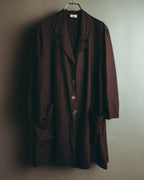 -SPECIAL- “DRIES VAN NOTEN” 90’s–00’s Rayon linen tailored long jacket and shorts set up