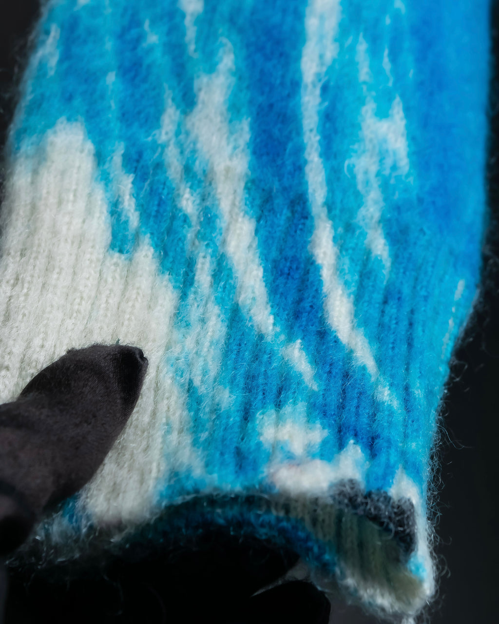 "PRADA" Abstract all over print mohair blend knit