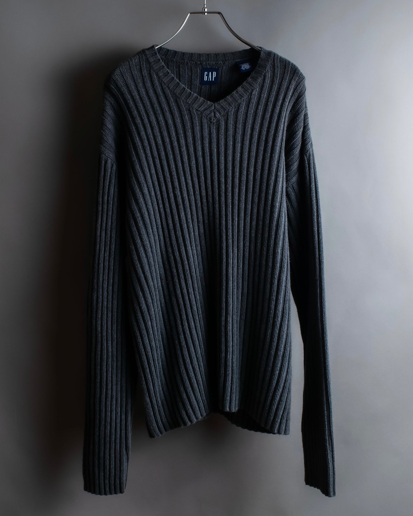 "GAP" Ribbed oversized V neck knit pullover