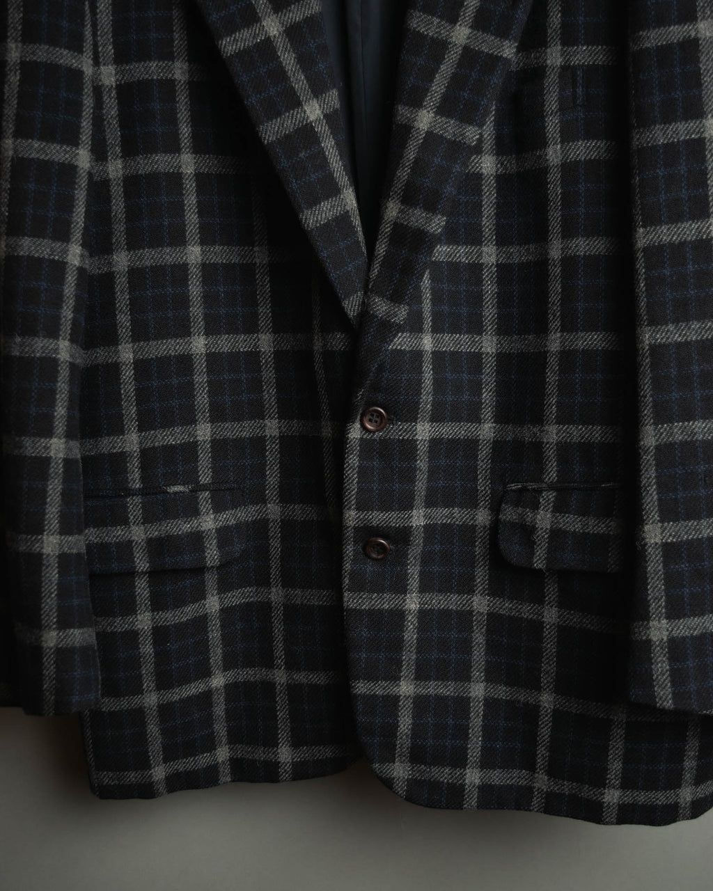 "COMME des GARÇONS HOMME"
90's Oversized wool checked tailored jacke