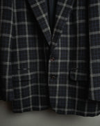 "COMME des GARÇONS HOMME"
90's Oversized wool checked tailored jacke