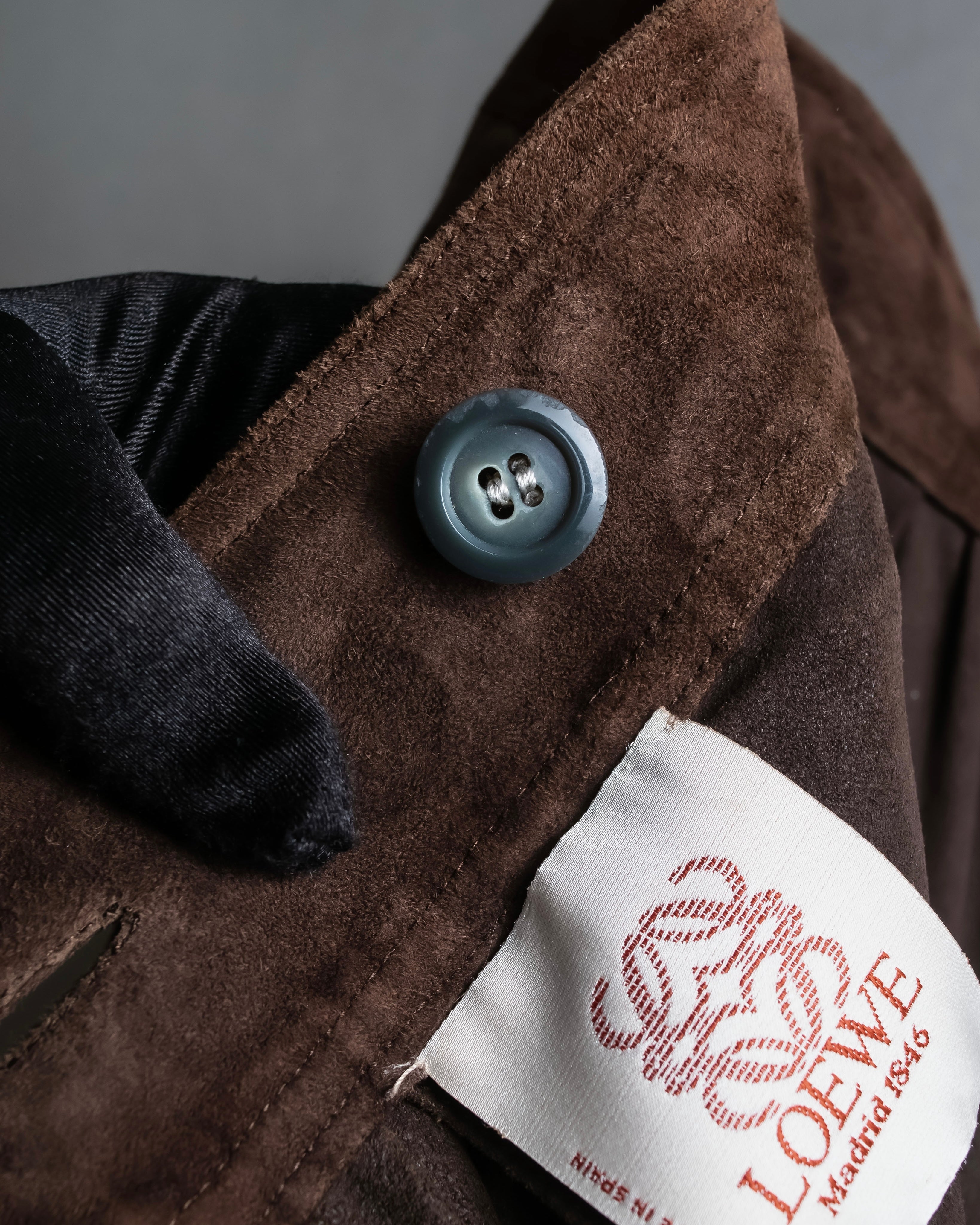 "LOEWE" Dark brown color gathered design wide pants