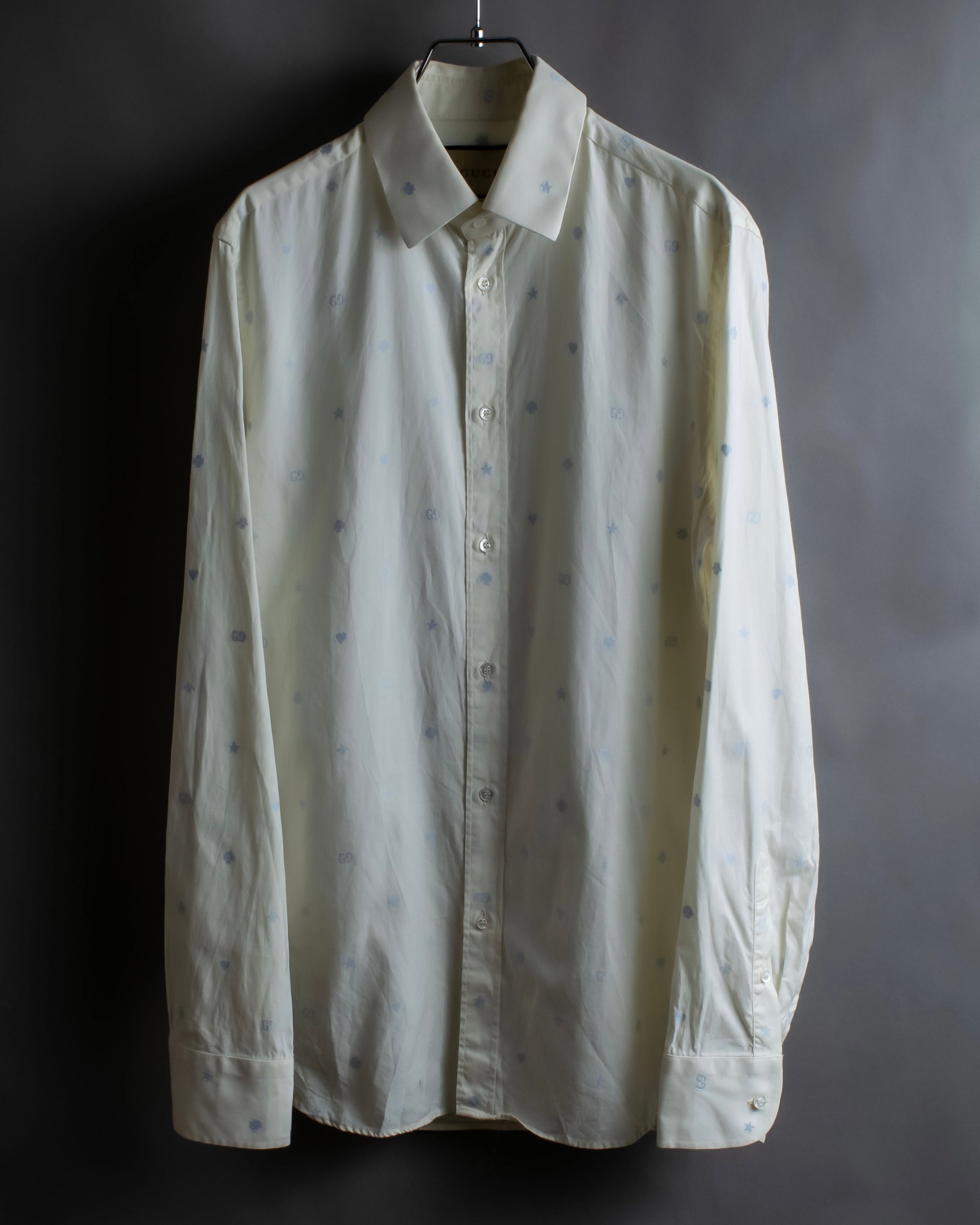 "GUCCI" Iconic embroidered pattern cotton shirt