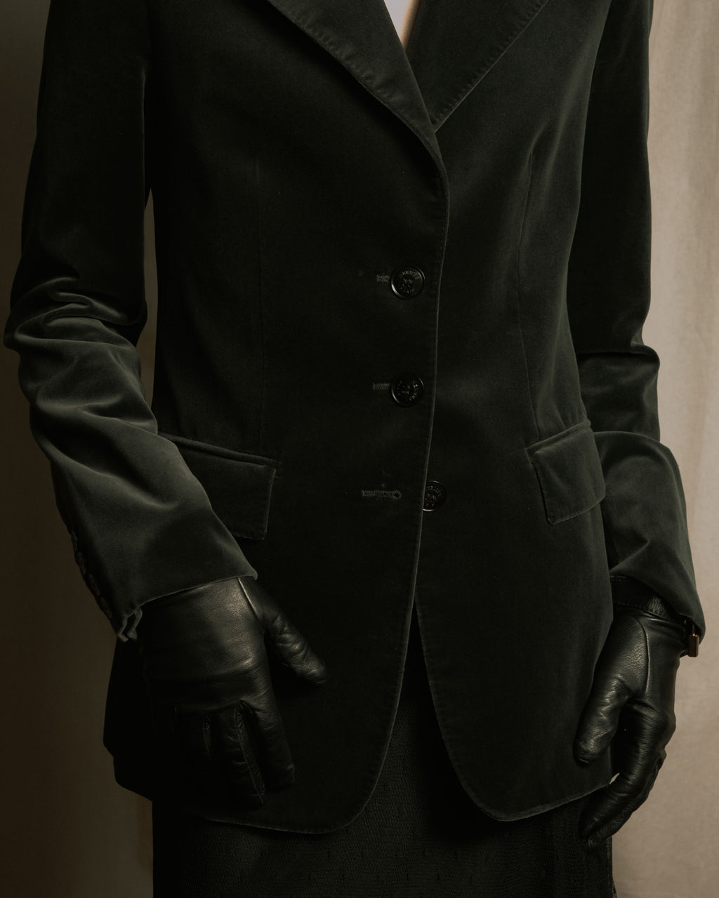 –SPECIAL– "HERMES"
00’s Velvet switchinglamb leather collar special tailored jacket