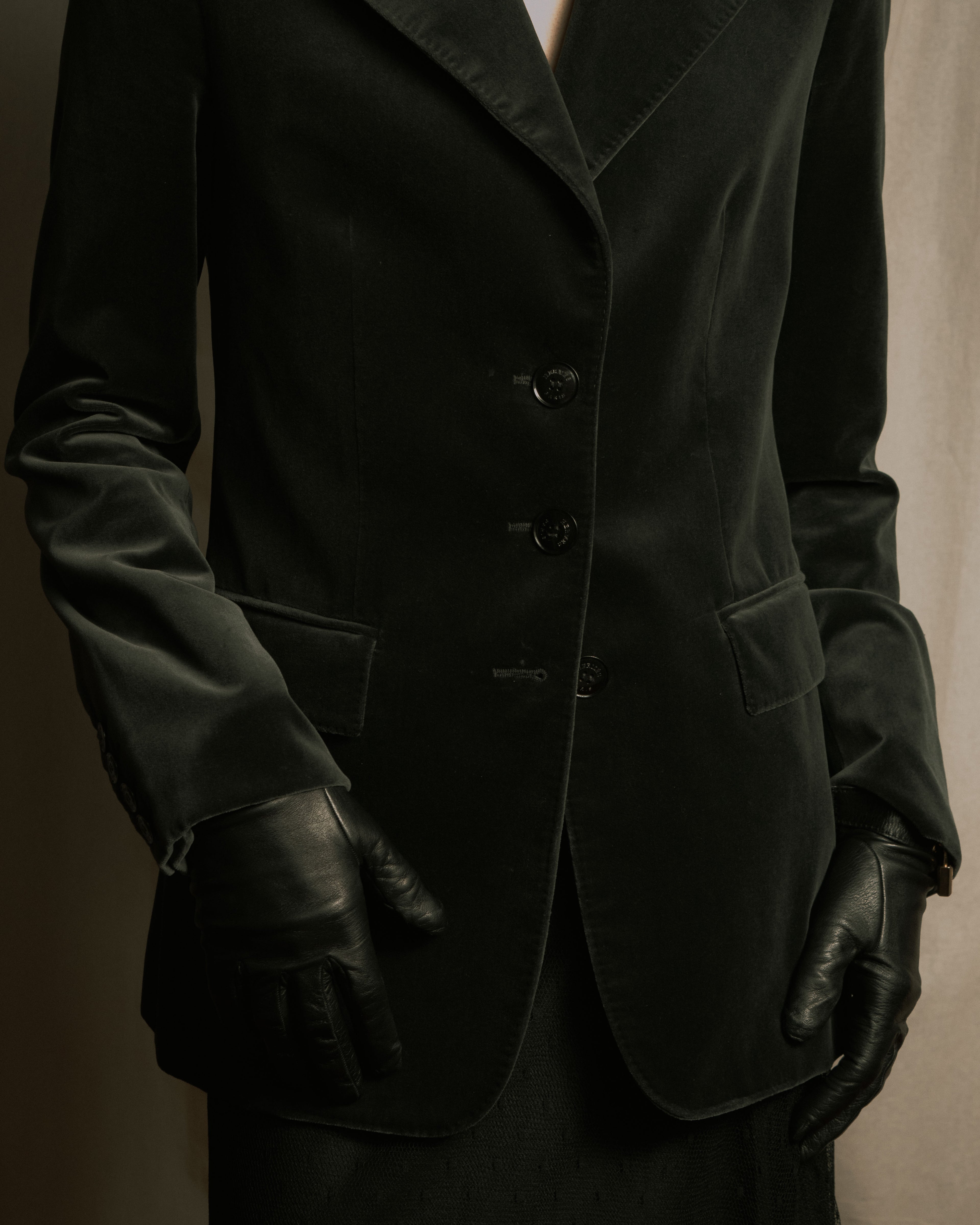 –SPECIAL– "HERMES"
00’s Velvet switchinglamb leather collar special tailored jacket