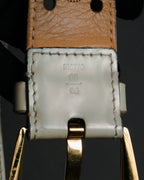 "LOUIS VUITTON" 00’s perforated monogram leather belt