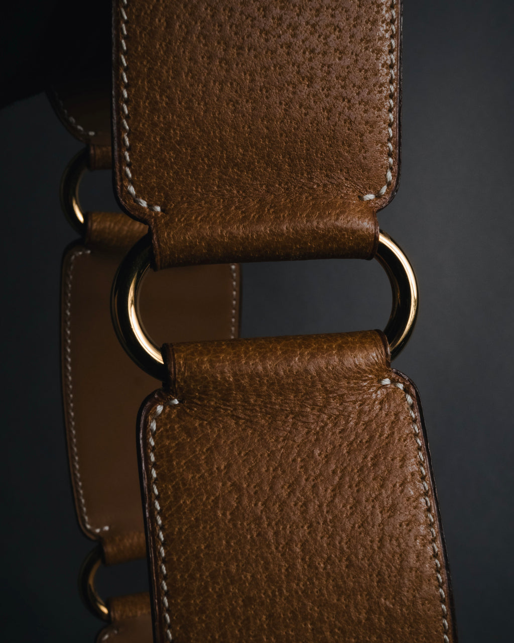 "HERMES" 1993 equestrian linked leather belt