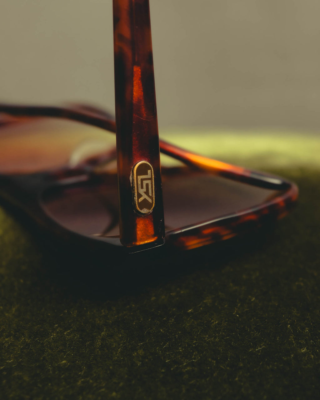 "Yves Saint Laurent" 80's Oversized tortoiseshell square sunglasses