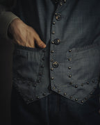 -SPECIAL- “Maison Martin Margiela” 07SS Studded wool leather tailored vest