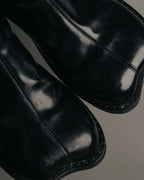 "MM6 Maison Margiela" 2010's Glossy leather side zip ankle boots