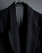 "GIORGIO ARMANI" Double-breasted charcoal gray super maxi chester coat