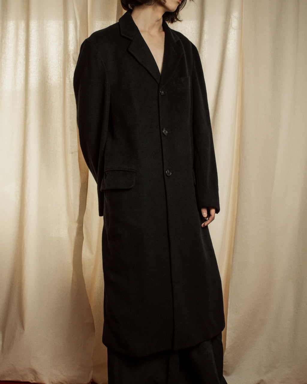 "FENDI" 80's-90's Classic cashmere long chester coat