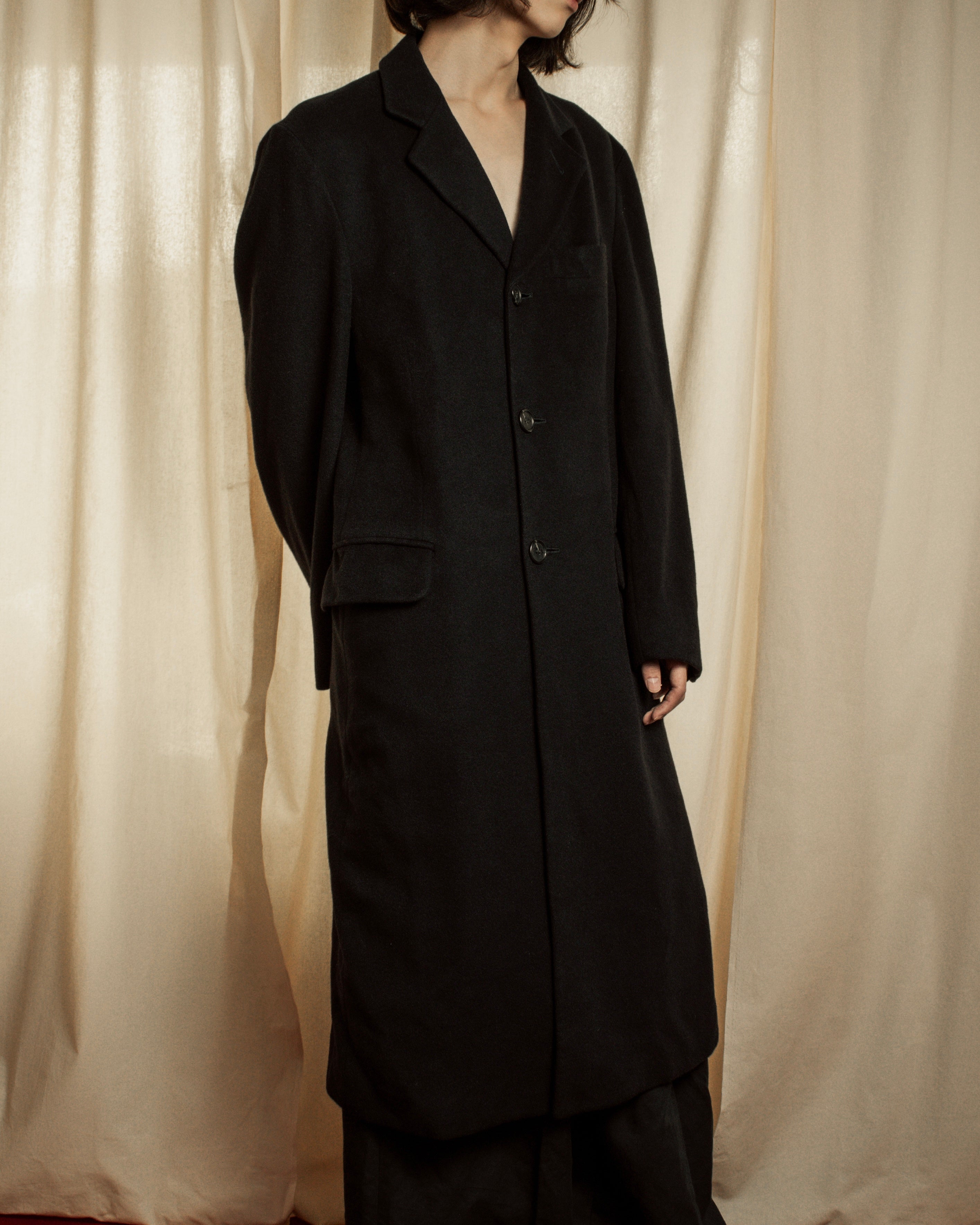 "FENDI" 80's-90's Classic cashmere long chester coat