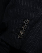-SPECIAL- “Hermès” 80’s-90’s Super 120’s wool pinstripe double breasted setup