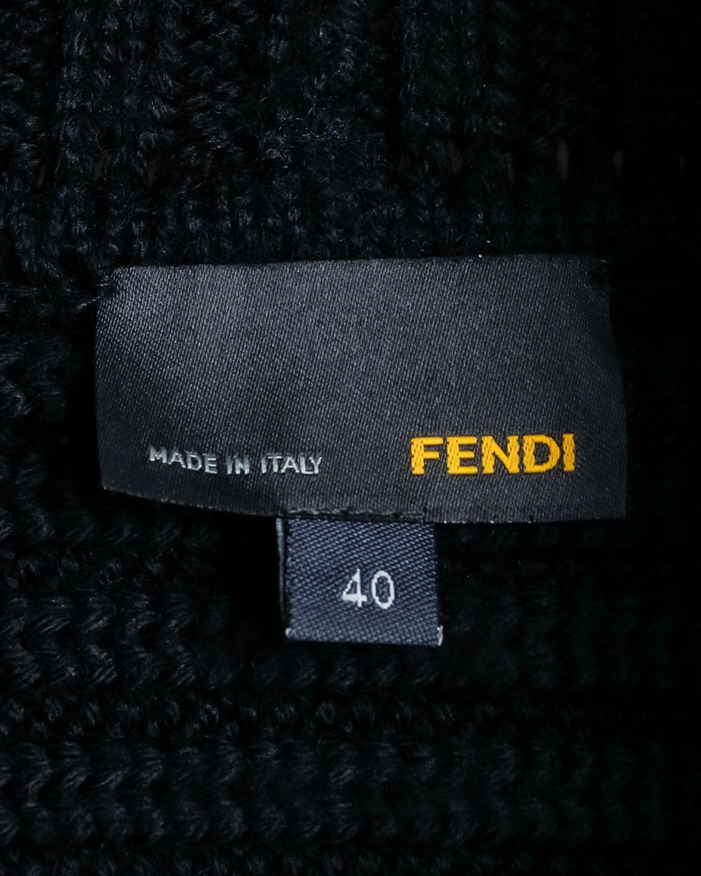 "FENDI" Bustier docking shape ribbed turtleneck knit