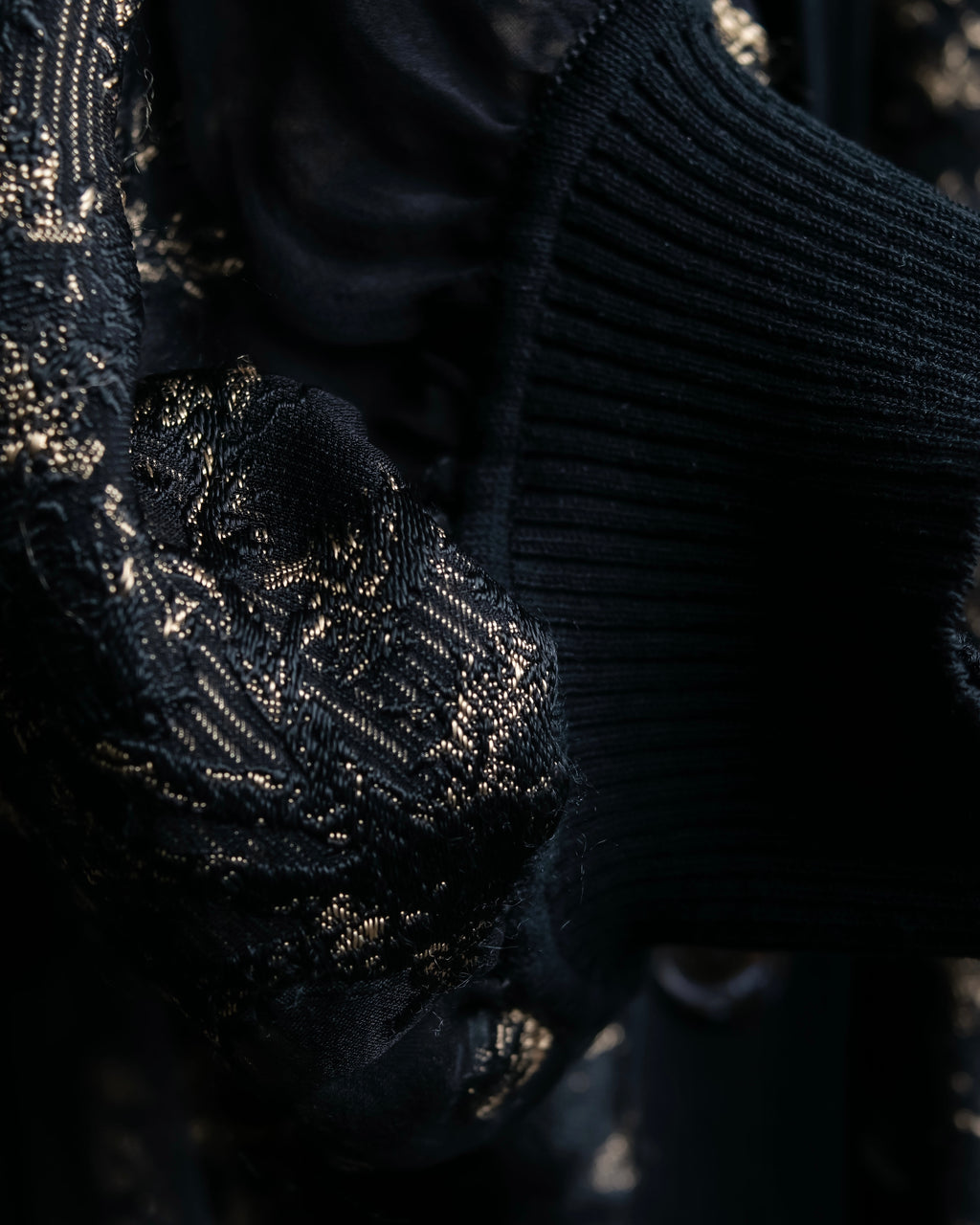 "HERMES" Embroidered design see through cardigan